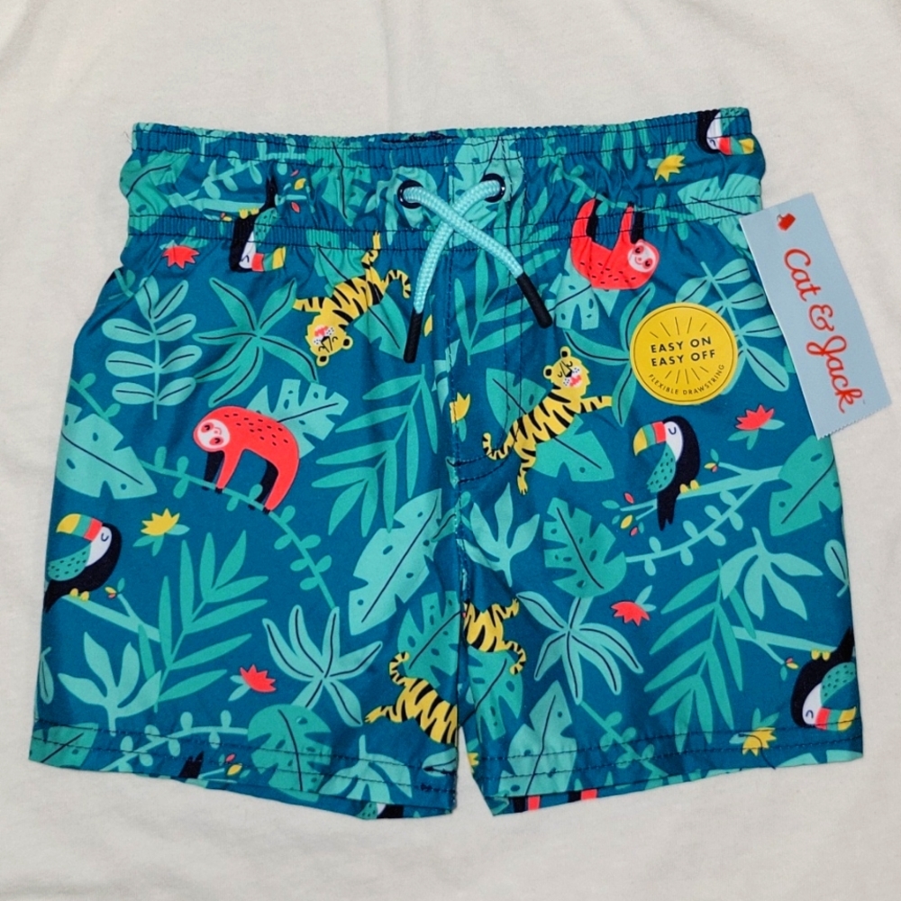 Brand New Cat & Jack Swim Trunks Bundle Size 12M - Picture 5 of 8